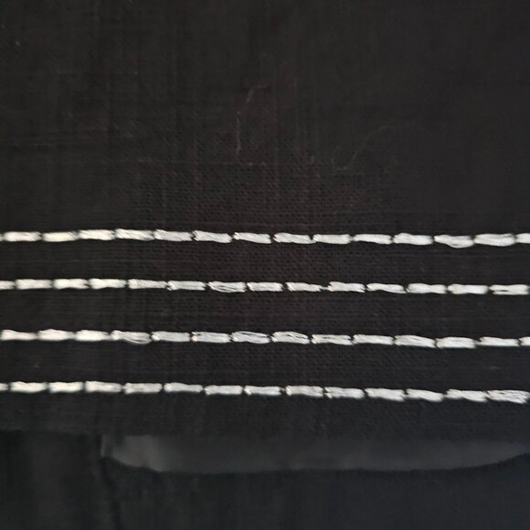 Choices Women's Boho Chic Floral Embroidery Open Front Black Jacket Women's L - Picture 8 of 14